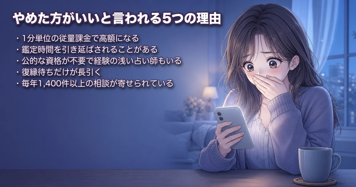 電話占いはやめた方がいいと言われる5つの理由