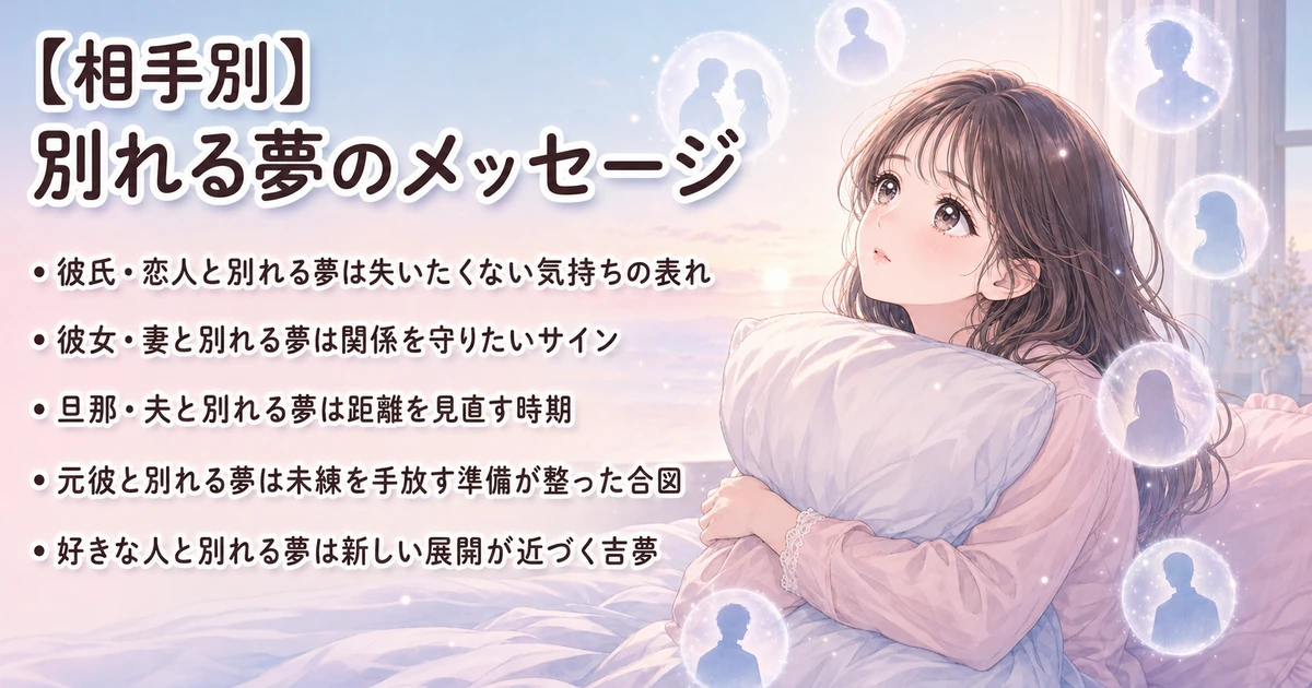 【相手別】別れる夢が伝えているメッセージ