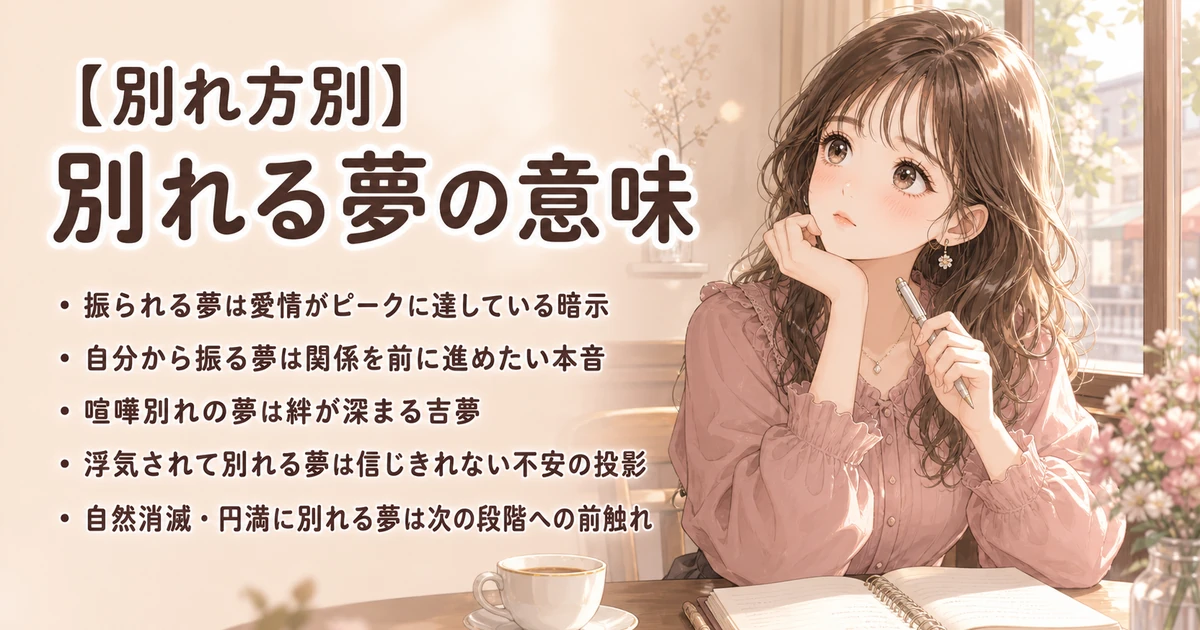 【別れ方別】シチュエーションでわかる別れる夢の意味