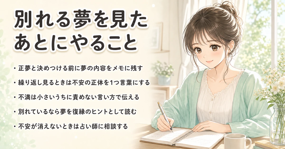 別れる夢を見たあとにやるべき5つのこと